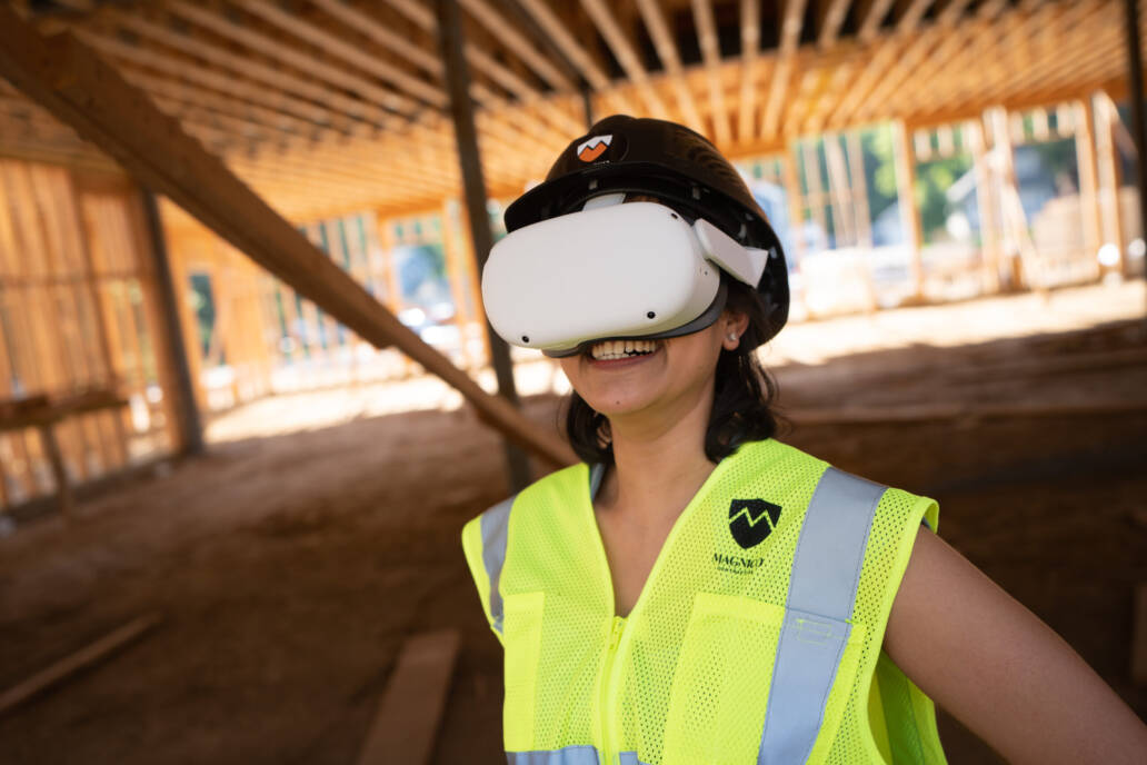 women wearing VR goggles