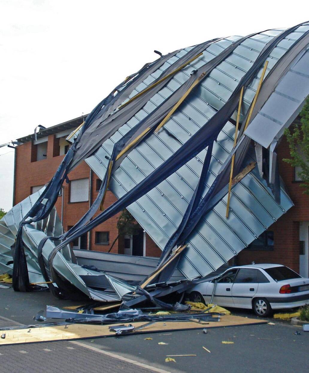 Building fallen from Tornado