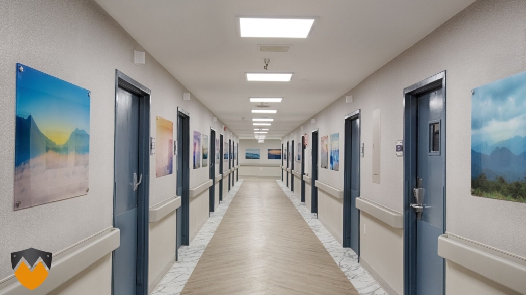 hallway in healthcare facility