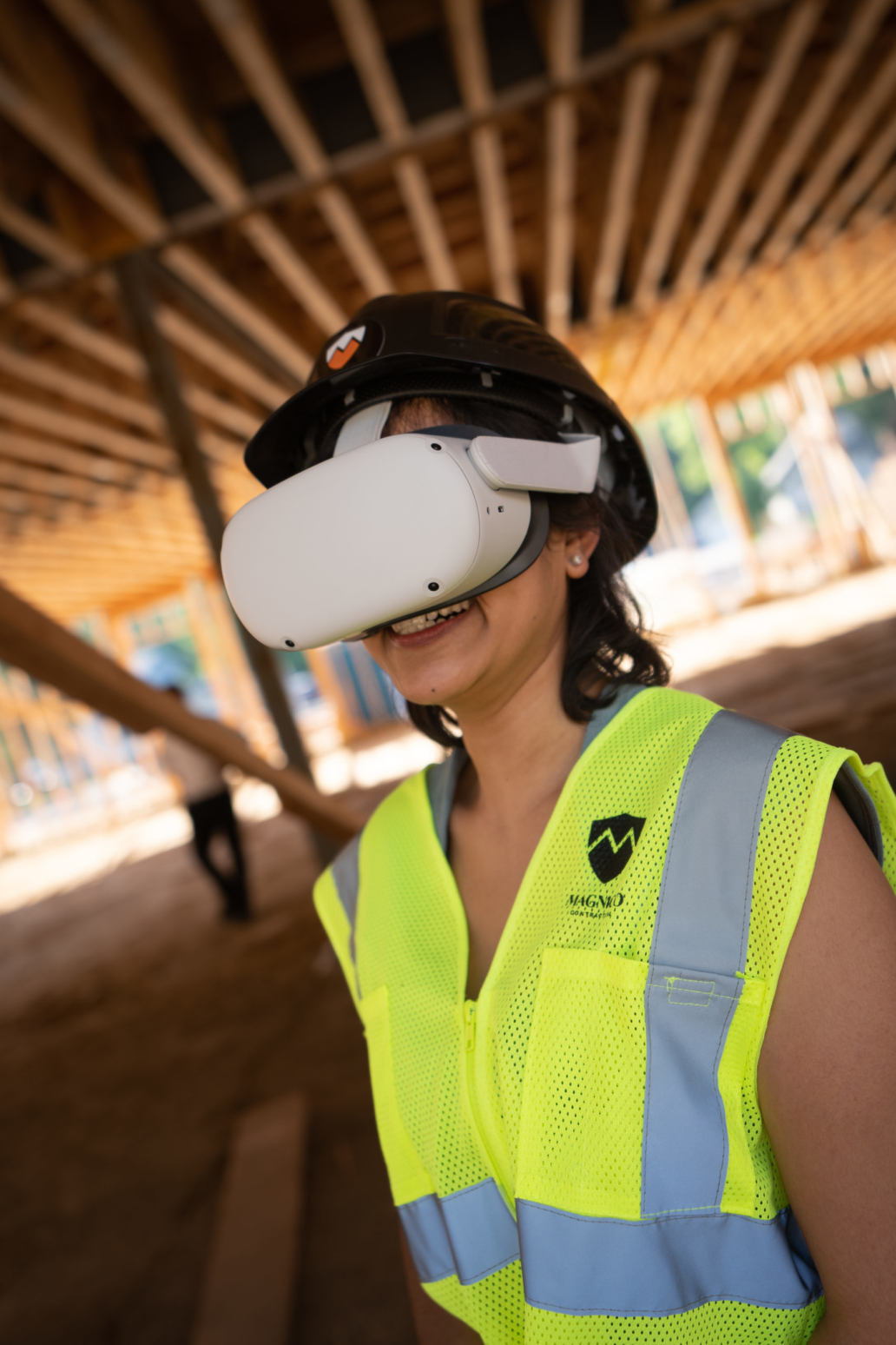 Women using VR goggles